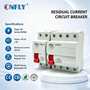 Disjoncteur différentiel CNFLY RCCB 2P4P, dispositif de protection contre les fuites à la terre, 25A 32A <span class=keywords><strong>40A</strong></span> 60A <span class=keywords><strong>30mA</strong></span> 100mA - Product Image 1