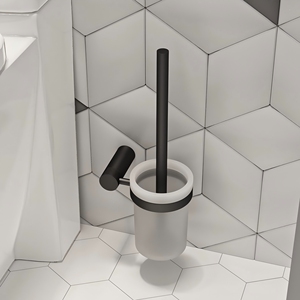 Support mural encastré pour <span class=keywords><strong>brosse</strong></span> de toilette en acier inoxydable, design moderne et écologique, accessoires de salle de bain - Product Image 1
