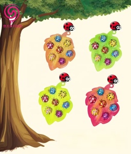 Bonbons au chocolat compoés de coccinelles à sept étoiles, confiture, biscuits au lait croustillants, collations pour enfants, boîte de jouets, emballage, haute teneur en beurre de cacao - Product Image 5