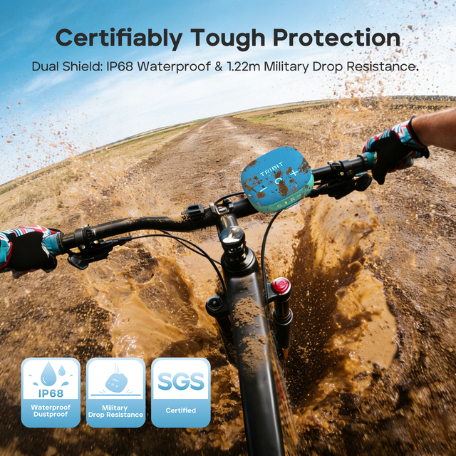 Tribit StormBox Micro 3 13W Portable Wireless Speaker IP68 Waterproof 24H Battery Magnetic Strap TWS Stereo Bike Speaker