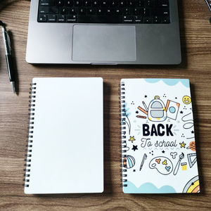 Qualisub New Arrival A5 PET Cover Spiral Coils Note Pad <strong>Notebook</strong> Sublimation <strong>Blank</strong> <strong>Notebook</strong> with Color Sticky Note Pad - Product Image 6