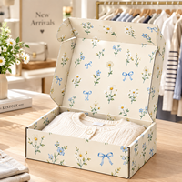 Boîte d'expédition en carton ondulé personnalisée, écologique, en matériaux recyclés, réutilisable, pliable, avec logo personnalisé pour les vêtements
