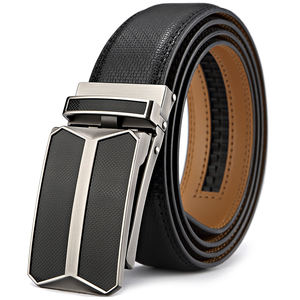 حزام رجالي من الجلد الطبيعي بتصميم عصري قابل للتخصيص بالجملة، مع إبزيم من السبائك، قابل للتعديل/مقاوم للماء - Product Image 3