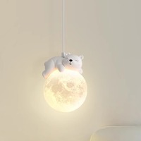 Lampes suspendues LED modernes et simples pour chambre d'enfant, chevet, allée, balcon, applique murale mignonne avec corps en fer, alimentation AC