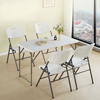 Table pliante portable à structure métallique pour l'extérieur, idéale pour les repas, les réunions et la formation – Approvisionnement transfrontalier