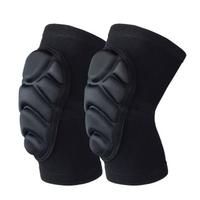 Genouillères de compression anti-collision en tricot avec coussin épais en éponge et structure alvéolée pour le volleyball