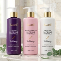 Akaril 500ml Lait Corporel Éclaircissant Naturel, Hydratant et Nourrissant, Parfum Frais, Pour Peaux Noires, Effet Éclaircissant Rapide