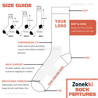 Chaussettes de cyclisme pour homme Chaussettes unisexes respirantes pour le sport, la course à pied, le trekking et le vélo Chaussettes de cyclisme personnalisées Aero