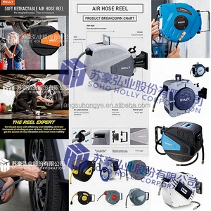 Carrete de manguera de aire comprimido Conexión de 10 metros Manguera de aire Diámetro interior 8mm Presión de funcionamiento máxima 24 <span class=keywords><strong>Bar</strong></span> 30Ft Carrete de manguera de montaje en pared - Product Image 6