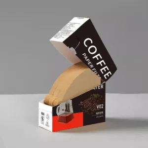 Papel de filtro de café para el hogar en forma de abanico desechable personalizado a bajo precio
