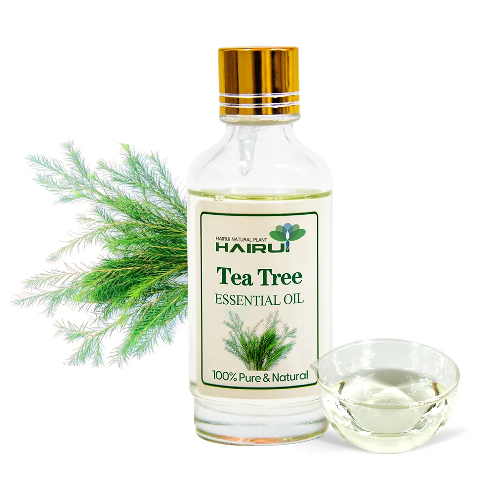 Meilleure huile d'arbre à thé pure 100% Huile essentielle biologique de marque privée pour le visage