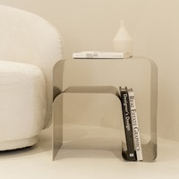 Petite table d'appoint créative en acier inoxydable pour chambre et salon