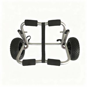 Chariot de transport pliable en aluminium aéronautique à pneus pleins, support pour kayak et paddleboard, vente directe usine transfrontalière - Product Image 2