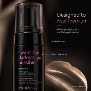 Vandossy Mousse Autobronzante Express 1 Heure Effet Hâle Intense et Naturel, Séchage Rapide, Sans Traces - Product Image 3