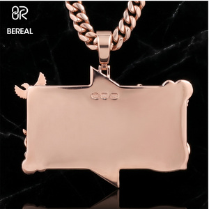 Hip Hop Style Iced Out Bling 925 <b>Silver</b> VVS Moissanite Custom Pendant High Quality Hot Sale Gold Letter Pendant Fine Jewelry - Product Image 2