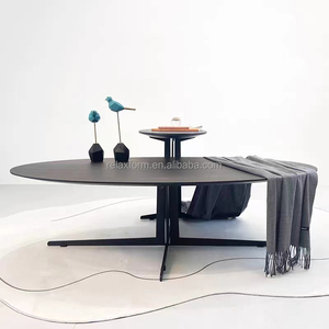 Mesa de centro redonda de madera de roble ahumado de estilo moderno para sala de estar y dormitorio del vestíbulo del hotel <span class=keywords><strong>Suite</strong></span> - Product Image 3