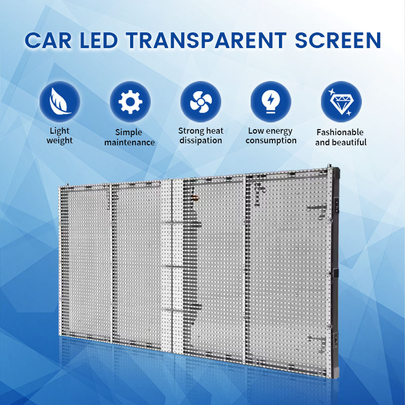 Flexible Advertising Led Transparent Film Screen Car Window Glass ...