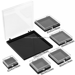 Boîte à bijoux transparente SUNSHING en plastique, étui de rangement pour pierres précieuses, conteneurs pour badges, présentoir d'échantillons en acrylique avec couvercle à charnière - Product Image 1