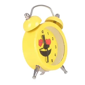 Reloj despertador de escritorio con expresión bonita, Mini reloj de escritorio portátil de viaje multifunción, reloj despertador de mesa de escritorio para el hogar