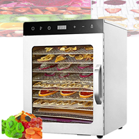 Déshydrateur alimentaire à double couche en acier inoxydable, 10 étages, 800W, déshydrateur alimentaire domestique, fruits, légumes, minuterie, machine de déshydratation
