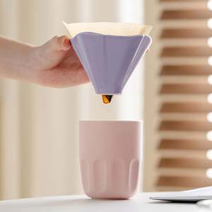 Cute High-Value Porcelain/Ceramic Squeeze Cup with Filter for Direct Drinking Coffee & <b>Tea</b> <b>Set</b> for Women Travel Use Custom Logo - Product Image 2
