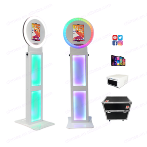 Photobooth portátil iPad Photo Booth Shell con luz giratoria Flight Case Selfie Photo Booth Kiosk Photomaton <span class=keywords><strong>para</strong></span> <span class=keywords><strong>eventos</strong></span> de fiesta - Product Image 1