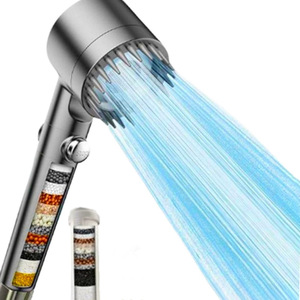 Ad alta pressione 3-Spray modalità <span class=keywords><strong>soffione</strong></span> palmare con 18 stadi addolcitore acqua filtri filtrati per acqua dura per uso bagno - Product Image 4