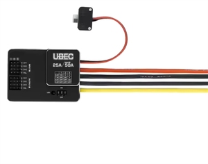 Hobbywing <span class=keywords><strong>UBEC</strong></span> 25A 3-18S / <span class=keywords><strong>10A</strong></span> 2-6S / 5A 2-8S V2 Module d'alimentation régulateur étanche de petite taille à commutation externe pour RC FPV Drone FXB - Product Image 1