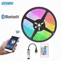 Ruban LED Flexible RVB Intelligent DC5v 12v Synchronisation Musicale Télécommande App USB Rétroéclairage TV PC Lumière LED SMD 5050