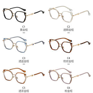กรอบแว่นตาแบบ Cat Eye สไตล์ยุโรปอเมริกัน สำหรับผู้หญิง วัสดุ TR90 ป้องกันแสงสีฟ้า เลนส์ AC แบบเต็มกรอบ - Product Image 1