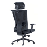 Chaise de bureau ergonomique moderne pivotante avec support lombaire en maille, appui-tête réglable, chaises en plastique de luxe personnalisables