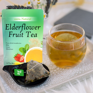 OEM Mélange naturel de super herbes biologiques, fraise, citron, menthe, thé à la fleur de <span class=keywords><strong>sureau</strong></span> séché - Product Image 6
