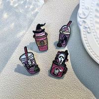 Professionnel personnalisé Halloween noël fête nationale drôle dessin animé émail broche métal fantôme revers Badge fée thème métal artisanat