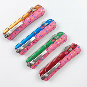 Micro Tech Mini Snake God Glykon ZC006 Cuchillo de Camping DIY de Alta Calidad, Herramienta EDC de Bolsillo, Acero Inoxidable, Mango de Aluminio OEM, 1 Año de Garantía - Product Image 2