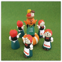 Décorations d'Halloween : Figurines en résine style japonais Chat Citrouille, Boîte Mystère ZAKKA Tendance, Articles de Collection et Objets Divers