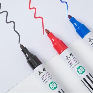Yong Sheng Marker <b>Pen</b> Permanent Ink Oil-based 88 Black Red Blue For Paper Marking - Product Image 1