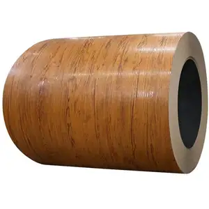 Q235 ASTM pre pintura bobina de acero galvanizado grado dx51d + z 80 0,6mm * 1000mm patrón de madera bobina de aluminio GI GL para industrial