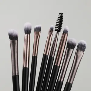 Custom Wholesale Private Label Black 14 pcs with Opp Bag Foundation Brush Makeup Cosmetic Make up Brushes Brush Set