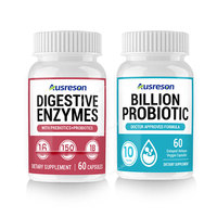 Comprimés d'enzymes digestives probiotiques et prébiotiques OEM pour soutenir la santé intestinale et nettoyer le côlon – Complément probiotique et enzymatique