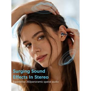 Audífonos Inalámbricos de Conducción Ósea Essonio, Bluetooth 6.0, Sonido Estéreo, Ligeros, Deportivos, Blancos - Product Image 2