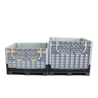 Conteneurs de palettes en plastique HDPE pliables pour la récolte en vrac, directement de l'usine, boîtes de palettes en plastique pliables pour le stockage