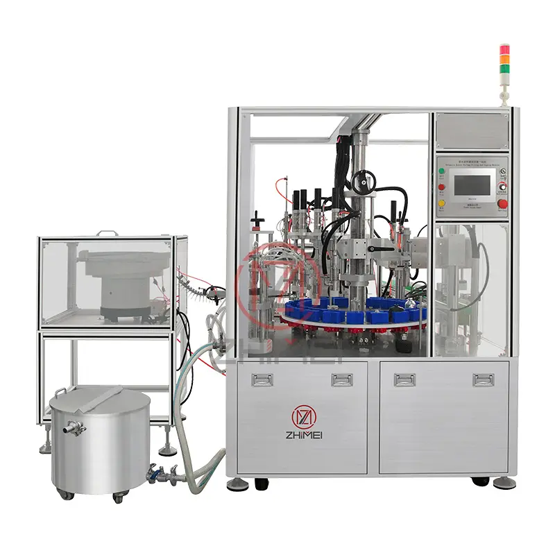 Máquina rotativa de enchimento e tampagem de perfume, máquina de processamento e linha de produção de perfume