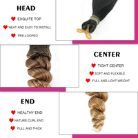 Extensions de cheveux à tresser pré-étirées en fibre haute température, 22 pouces, 150g, boucles spirales françaises douces, double trame, pour machine