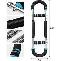 Appareil d'entraînement de la force des bras et de la poitrine à résistance réglable, portable, avec conception détachable pour avant-bras, barre de musculation pour entraînement à domicile et au bureau, Twister Trainer