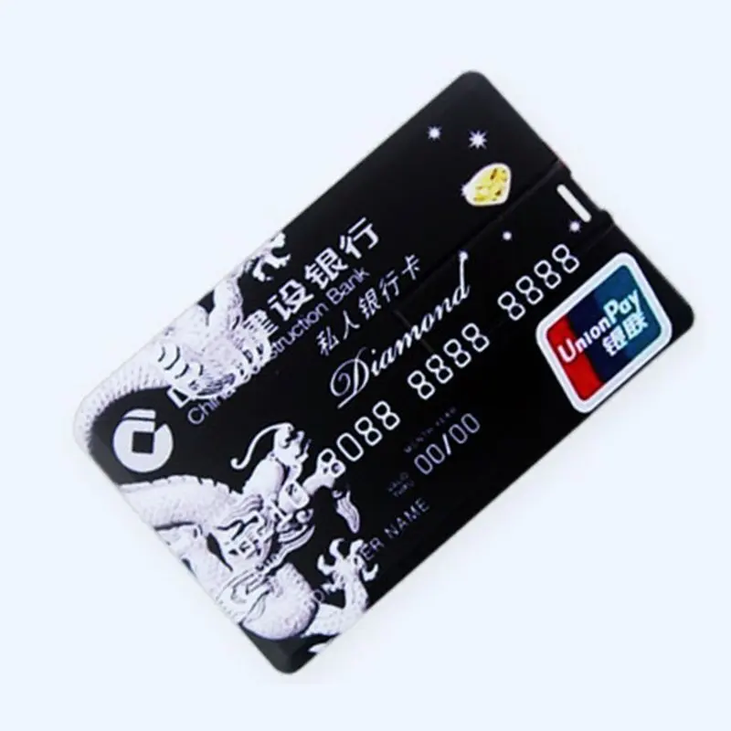 USB 2.0/3.0 Credit Card Memoria Cle Custom Logo Business Card Flash Drive With 1GB To 128GB Storage Options