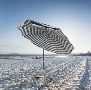 Sombrilla para exteriores, sombrilla para playa, rayas, jardín, patio, grande con logotipo imprimible, paraguas publicitario con azul y blanco - Product Image 6