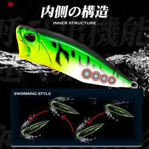 <span class=keywords><strong>Leurre</strong></span> Popper Hunthouse Big Mouth 8,5g 65mm, appât dur de qualité supérieure, yeux 3D, <span class=keywords><strong>leurre</strong></span> de pêche Popper pour la surface de l'eau - Product Image 2