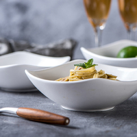 Bol à céréales pour pâtes en porcelaine, bols à céréales en céramique blanche, bols à salade pour la restauration