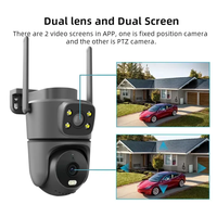 Seguimiento automático WiFi Cámara IP Pan Tilt Cámara de seguridad 4K Cámara de vigilancia domo con lente dual AI seguimiento humano Tuya Smart App