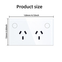 Prise intelligente OneSmart Zigbee AU 15A 3000W avec moniteur d'énergie, panneau en verre, application vocale Alexa Google pour la maison et le bureau